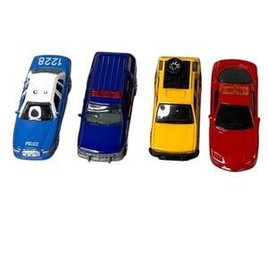 Lot Of 4 Matchbox Model Car: '97 Chevy Tahoe Isuzu Rodeo Camaro Crown Victoria